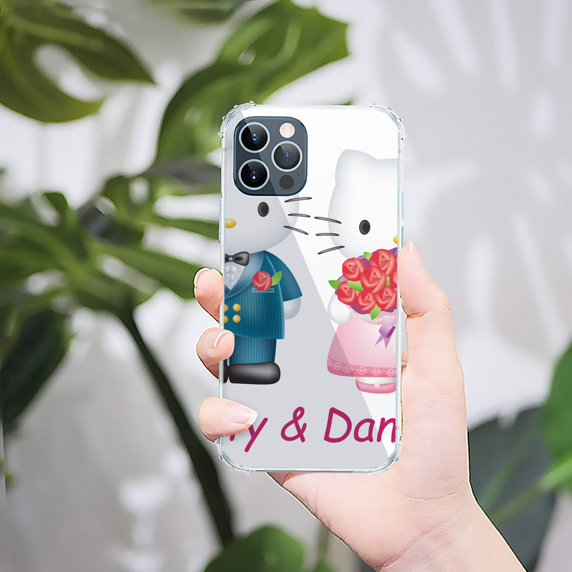 （画像用） Hello Kitty ハローキティ 【iPhone 12シリーズ対応】透明スマホケース（クリアソフトケース）